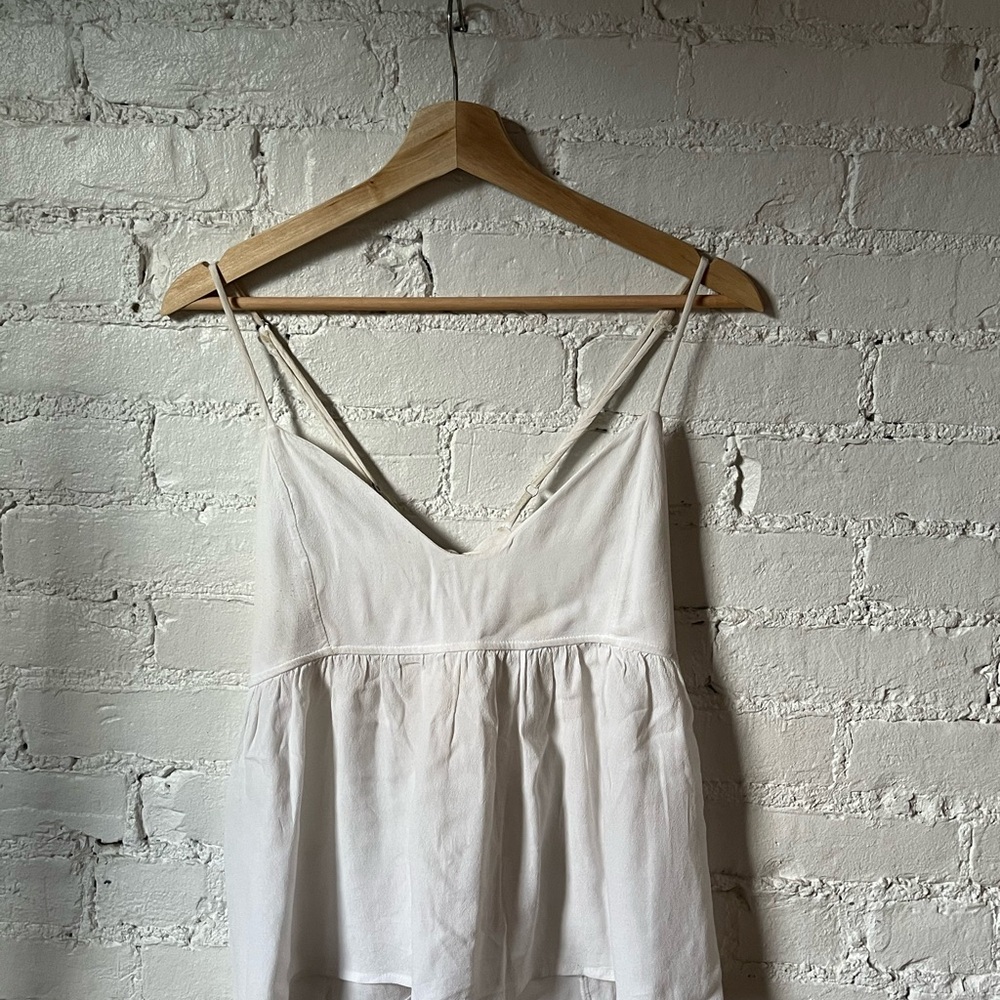 Elegant White Spaghetti Strap Top